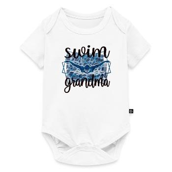 Meilleure natation Grand-mère Grand-mère Nageuse Grand-mère Natation Grand-mère - Body à manches courtes Premium Bébé - blanc - Devant