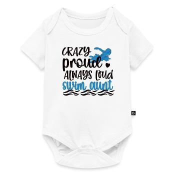 Proud Swimming Aunt Swimmer Swimming Aunt - Baby Premium short-sleeve bodysuit - white - Front