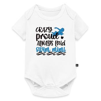 Stolze Schwimm-Mimi Schwimmer Mimi Oma Geschenk - Baby Premium Kurzarmbody - Weiß - Vorne