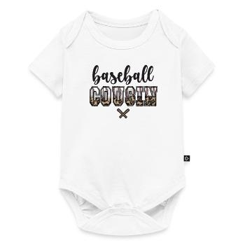 Cousin de baseball Fier joueur de baseball Cousin - Body à manches courtes Premium Bébé - blanc - Devant