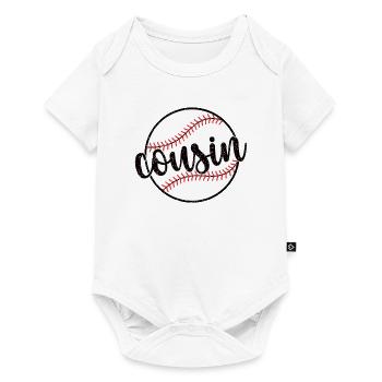 Cousin de baseball Fier joueur de baseball Cousin - Body à manches courtes Premium Bébé - blanc - Devant
