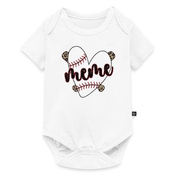 Meme Grand-mère d’un joueur de baseball Baseball Meme - Body à manches courtes Premium Bébé - blanc - Devant