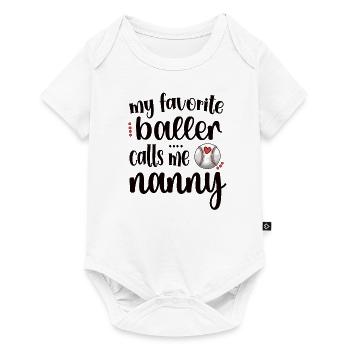 Nounou Grand-mère de baseball Joueur de baseball Nounou de baseball - Body à manches courtes Premium Bébé - blanc - Devant