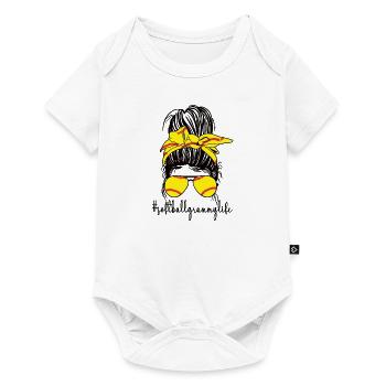 Grammy Oma Von Softballspieler Softball Grammy - Baby Premium Kurzarmbody - Weiß - Vorne