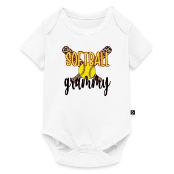 Grammy Oma Eines Softballspieler Softball Grammy - Baby Premium Kurzarmbody - Weiß - Vorne