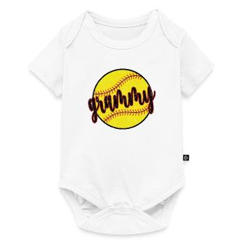 Grammy Oma Eines Softballspieler Softball Grammy - Baby Premium Kurzarmbody - Weiß - Vorne