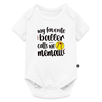 Memaw Grandma By Softball Player Softball Memaw - Baby Premium short-sleeve bodysuit - white - Front