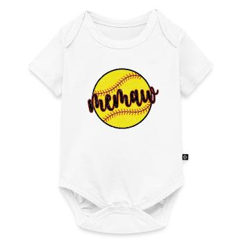 Memaw Grandma Of a Softball Player Softball Memaw - Baby Premium short-sleeve bodysuit - white - Front
