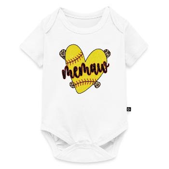 Memaw Grandma Of a Softball Player Softball Memaw - Baby Premium short-sleeve bodysuit - white - Front