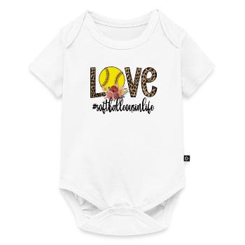 Softball cousin Proud softball player cousin - Baby Premium short-sleeve bodysuit - white - Front