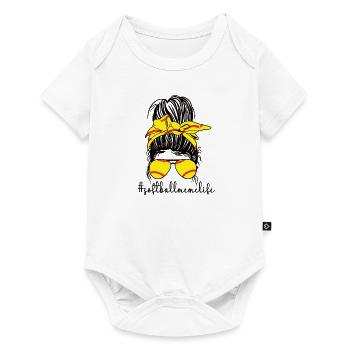 Fiers Memes Grand-mère de joueur de softball Softball Meme - Body à manches courtes Premium Bébé - blanc - Devant