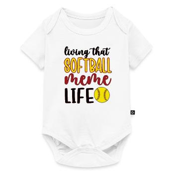 Fier Meme Grandma From Softball Player Softball Meme - Body à manches courtes Premium Bébé - blanc - Devant