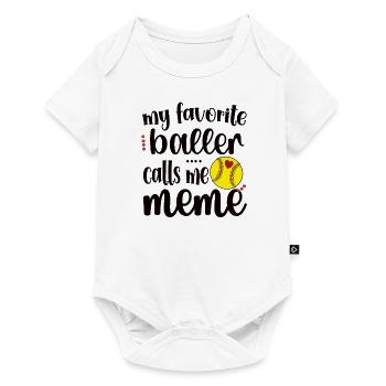 Fiers Memes Grand-mère de joueur de softball Softball Meme - Body à manches courtes Premium Bébé - blanc - Devant