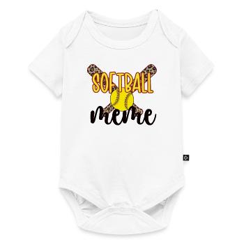 Meme Grand-mère d’un joueur de softball Softball Meme - Body à manches courtes Premium Bébé - blanc - Devant
