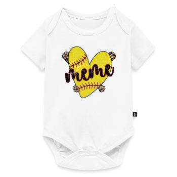 Meme Grandma of a Softball Player Softball Meme - Baby Premium short-sleeve bodysuit - white - Front