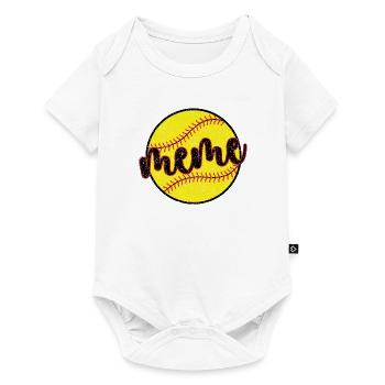 Meme Grand-mère d'un joueur de softball Softball Meme - Body à manches courtes Premium Bébé - blanc - Devant