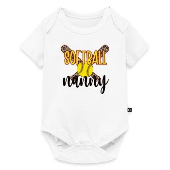 Nanny Grandma Of A Softball Player Softball Nanny - Baby Premium short-sleeve bodysuit - white - Front