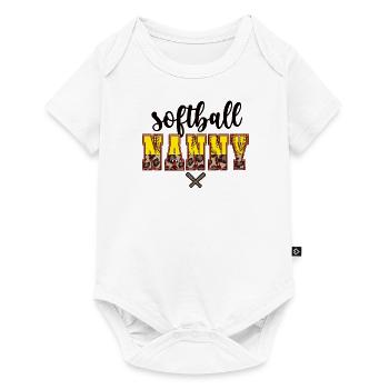 Nanny Grandma Of a Softball Player Softball Nanny - Baby Premium short-sleeve bodysuit - white - Front