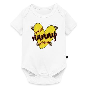 Nanny Grandma Of A Softball Player Softball Nanny - Baby Premium short-sleeve bodysuit - white - Front