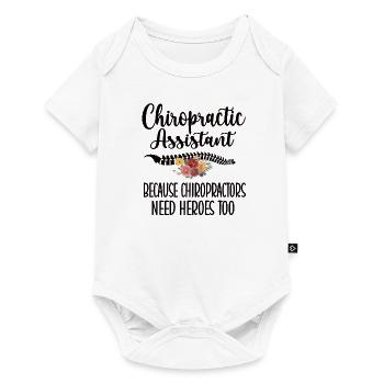 Chiropraktischer Assistent Chiropraktik-Assistent - Baby Premium Kurzarmbody - Weiß - Vorne