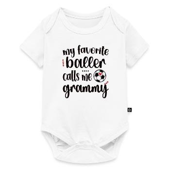 Grammy Grand-mère de joueur de football Grammy - Body à manches courtes Premium Bébé - blanc - Devant