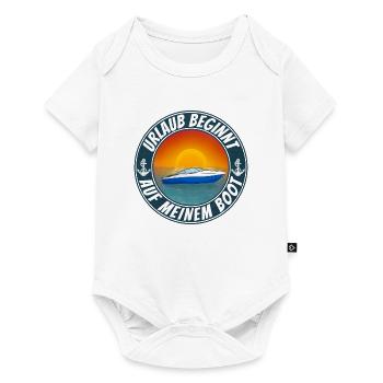 Boot Urlaub Motorboot als Gruppe - Baby Premium Kurzarmbody - Weiß - Vorne