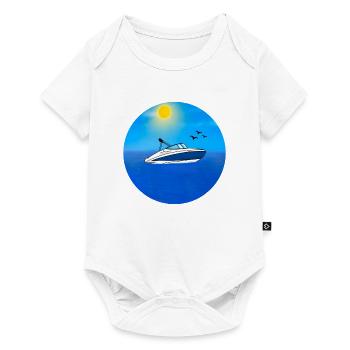 Motorboot - Baby Premium Kurzarmbody - Weiß - Vorne