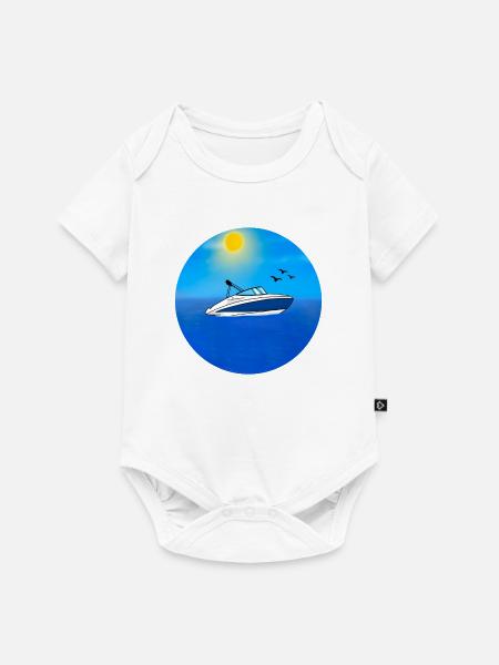 Motorboot - Baby Premium Kurzarmbody - Weiß