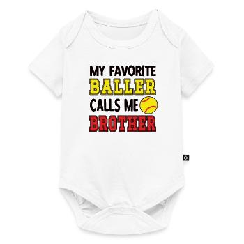 Softball Brother Of A Softball Player Bro Gifts - Baby Premium Kurzarmbody - Weiß - Vorne
