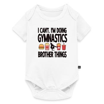 Drôle de gymnastique Frère d’un frère gymnaste - Body à manches courtes Premium Bébé - blanc - Devant