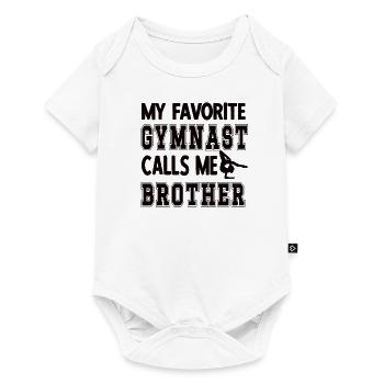 Gymnastics Brother Proud Gymnast Brother Gifts - Baby Premium short-sleeve bodysuit - white - Front