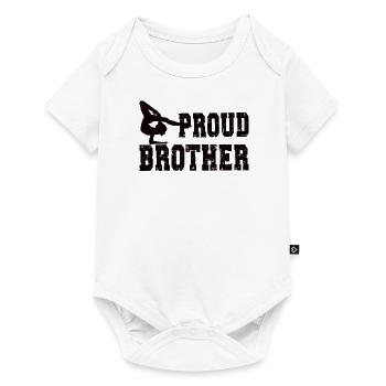 Fier Gymnastique Frère Gymnaste Frère Cadeaux - Body à manches courtes Premium Bébé - blanc - Devant
