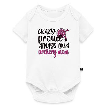 Stolze Bogenschießen-Mama Von Bogenschützen Mutter - Baby Premium Kurzarmbody - Weiß - Vorne