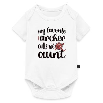 Best Archery Aunt Of Archers Aunt - Baby Premium short-sleeve bodysuit - white - Front