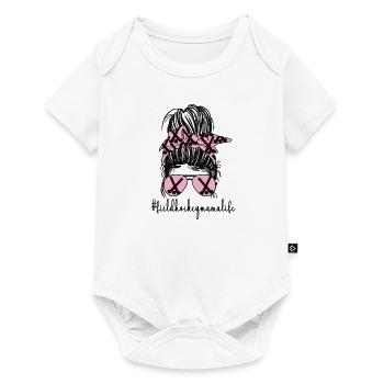Fière maman de hockey sur gazon maman joueuse de hockey sur gazon - Body à manches courtes Premium Bébé - blanc - Devant