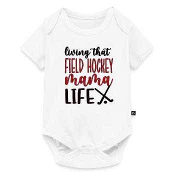 Proud Field Hockey Mother Field Hockey Player Mama - Baby Premium short-sleeve bodysuit - white - Front