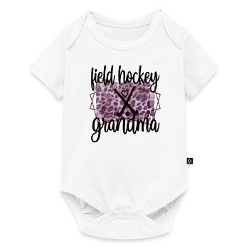 Beste Feldhockey-Großmutter Feldhockeyspieler Oma - Baby Premium Kurzarmbody - Weiß - Vorne