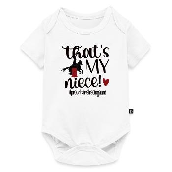 Meilleur cadeau de tante de course de baril Barrel Racer - Body à manches courtes Premium Bébé - blanc - Devant