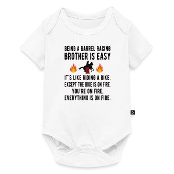 Barrel Racing Brother Barrel Racing Brother Cadeau - Body à manches courtes Premium Bébé - blanc - Devant
