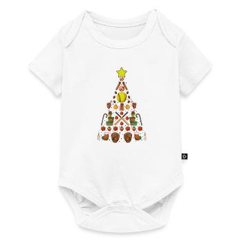 Softball Cadeaux de Noël Joueur de softball Noël - Body à manches courtes Premium Bébé - blanc - Devant