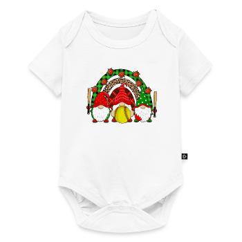 Softball Cadeaux de Noël Joueur de softball Noël - Body à manches courtes Premium Bébé - blanc - Devant