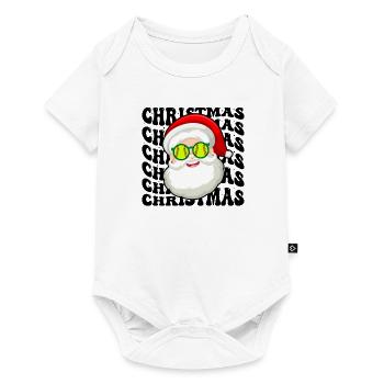 Softball Noël Joueur de softball Cadeau de Noël - Body à manches courtes Premium Bébé - blanc - Devant