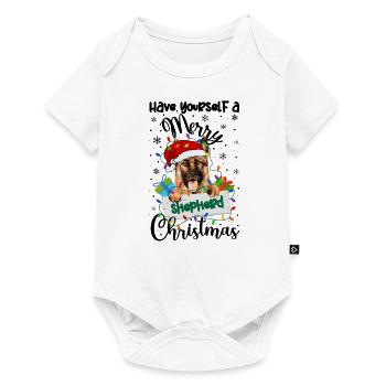 Berger anglais Noël Berger anglais Noël - Body à manches courtes Premium Bébé - blanc - Devant