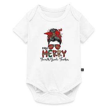 Professeur de 4e année Noël Équipe de quatrième année Noël - Body à manches courtes Premium Bébé - blanc - Devant
