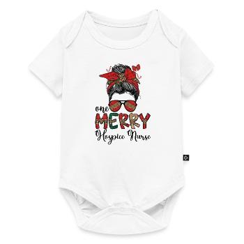 Hospice Infirmière Noël Hospice Soins infirmiers Cadeaux de Noël - Body à manches courtes Premium Bébé - blanc - Devant