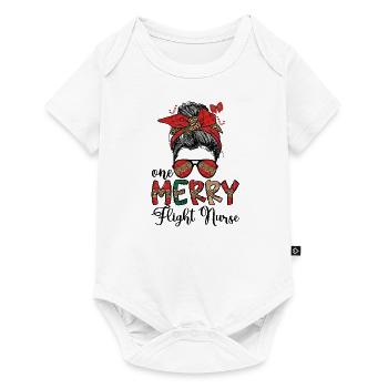 Flight Nurse Christmas RN Flight Nursing Xmas Gift - Baby Premium Kurzarmbody - Weiß - Vorne