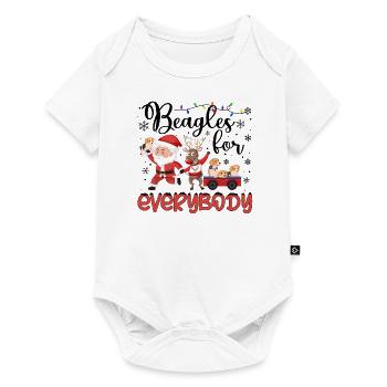 Beagle Christmas Party Beagle Dog Xmas Gifts - Baby Premium Kurzarmbody - Weiß - Vorne