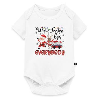 Westie Christmas Golden Dog Gift - Baby Premium short-sleeve bodysuit - white - Front
