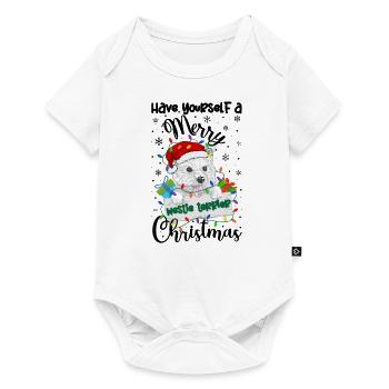 Westie Christmas Golden Dog Gift - Baby Premium short-sleeve bodysuit - white - Front