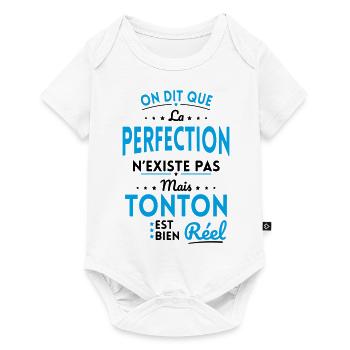 La Perfection n'existe pas Mais Tonton est Réel - Body à manches courtes Premium Bébé - blanc - Devant
